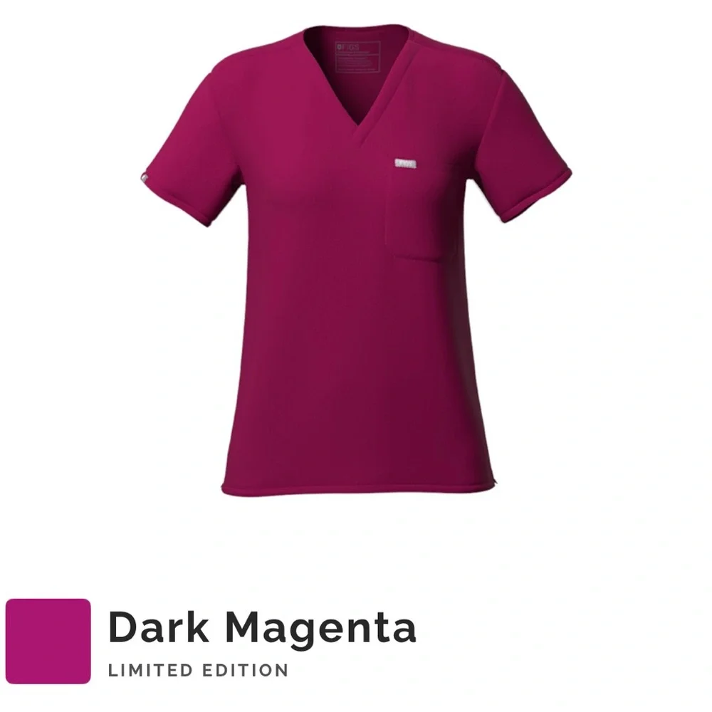 Figs Dark Magenta Long Sleeve Salta Underscrub - Picture 3 of 3